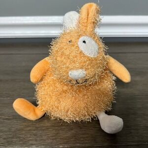 Orange Fuzzy Plush Easter Bunny Rabbit Stuffed Animal Toy Kids Cute